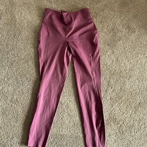Size 8 base pace high-rise tight 25” in vintage plum